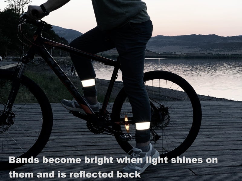 Leg Shield Reflective Ankle Bands - 1,000+ ft of Visibility - Very Large Reflective Area - Straps for Nighttime Biking, Running and Walking - Very Bright, Lightweight & Comfortable - Image 2